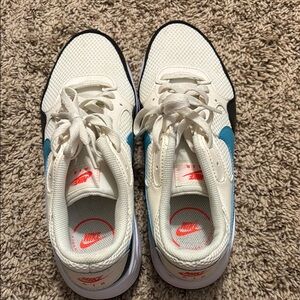 Nike Air Max White and Blue Sneakers